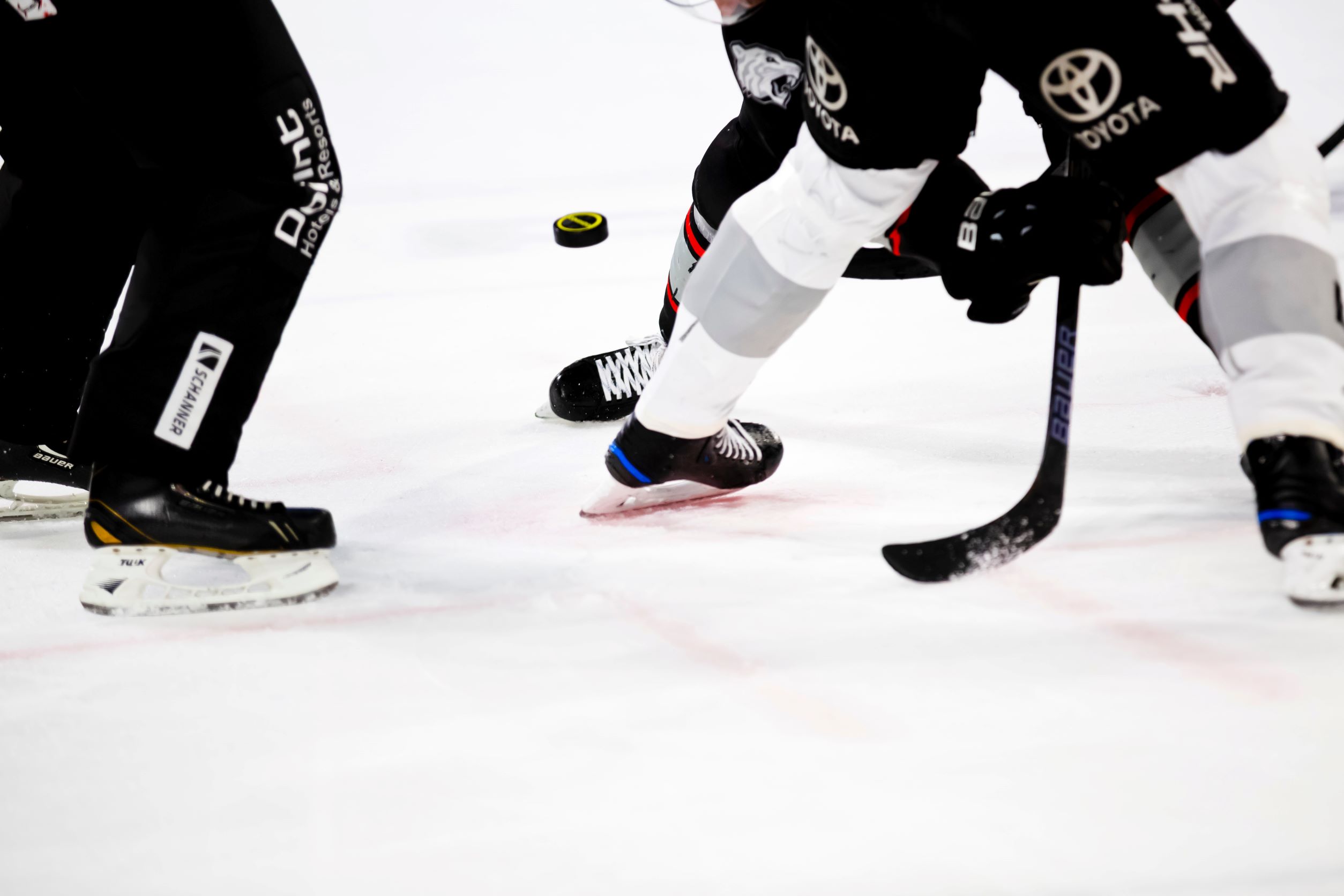 A hockey player in a uniform.